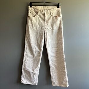 American Eagle Outfitters Light Cream  Straight Leg Jeans